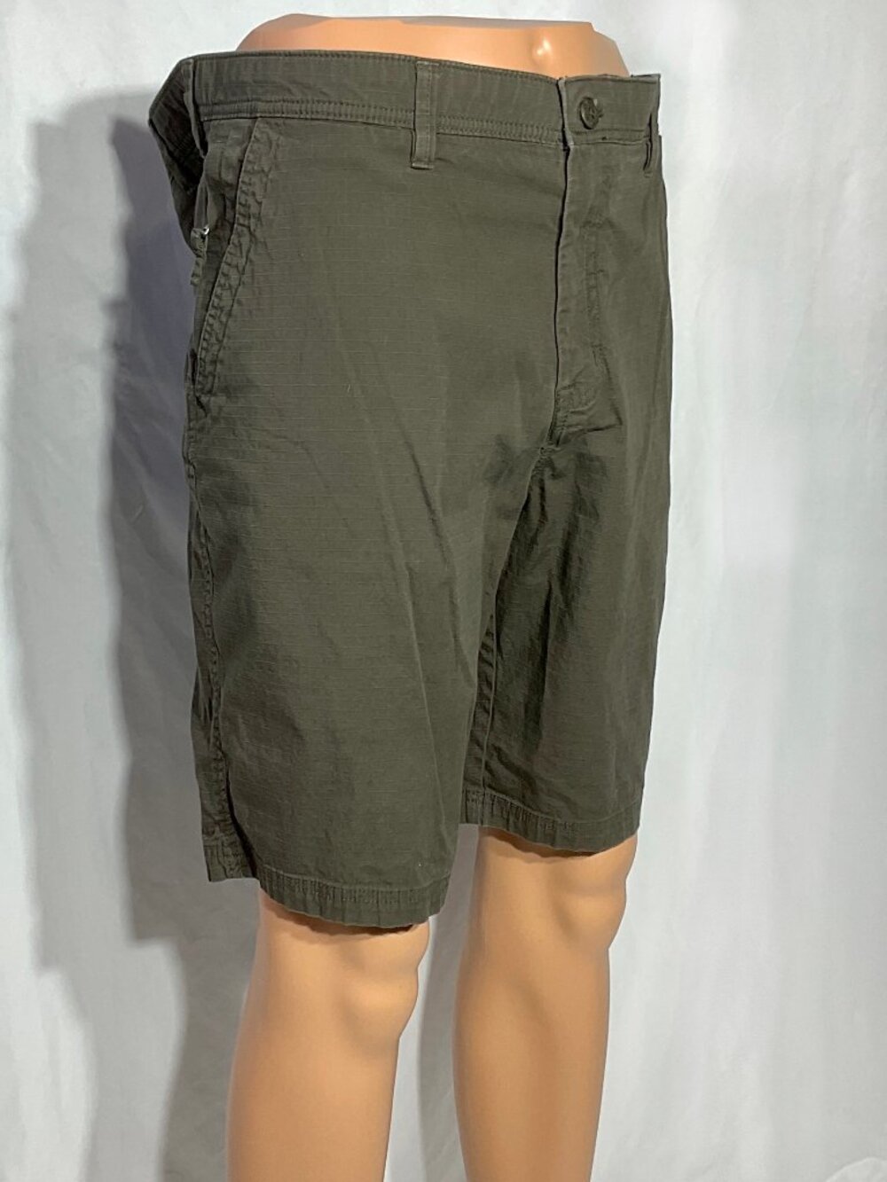 Weatherproof Sz 38 (39) Mens Dark Olive Comfort Utility Shorts Green Pleated